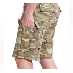 PENTAGON BDU 2.0 Cargo Shorts Ergonomic Cut Durable Ripstop Fabric MTP Camo